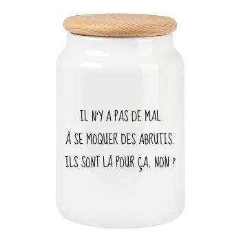 Cinéma / Citation / Série télé / Geek - Boîte à biscuits avec couvercle en bois - blanc - Devant
