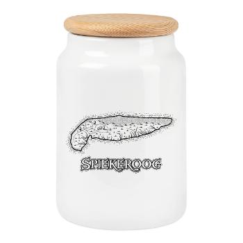 Spiekeroog | Antike Landkarte | Schatzkarte - Keksdose mit Holzdeckel - Weiß - Vorne