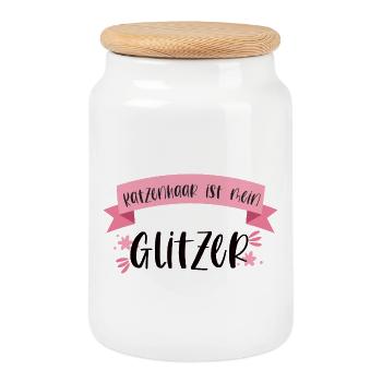 Katze Haustier Katzenhaar Katzen Geschenk - Keksdose mit Holzdeckel - Weiß - Vorne
