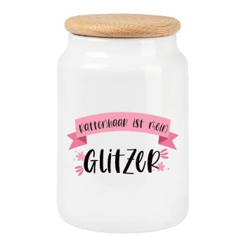 Ratten Haustier Ratte Nagetier Geschenk - Keksdose mit Holzdeckel - Weiß - Vorne