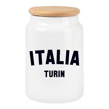 TURIN Italia Italien Italy - Keksdose mit Holzdeckel - Weiß - Vorne