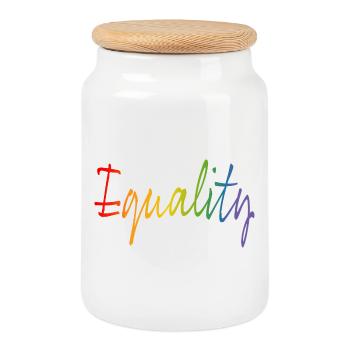 Rainbow equality | LGBT lgbtqi queer - Cookie Jar with Wooden Lid - white - Front