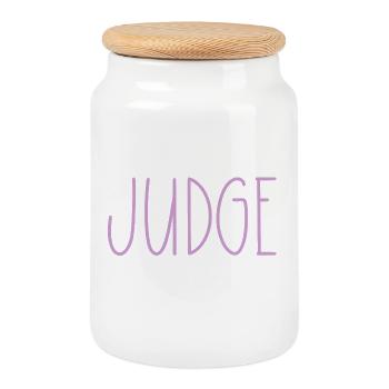Juge Proud Daughter Doux Cadeau - Boîte à biscuits avec couvercle en bois - blanc - Devant