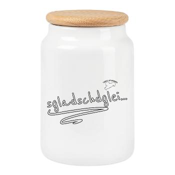 sgladschdglei - Keksdose mit Holzdeckel - Weiß - Vorne