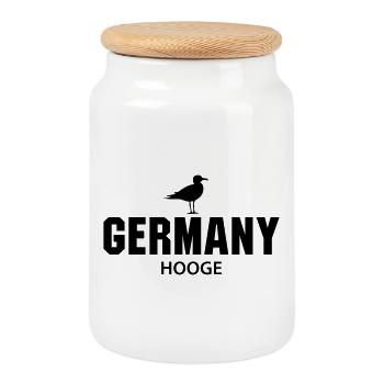 Hooge GERMANY - Cookie Jar with Wooden Lid - white - Front