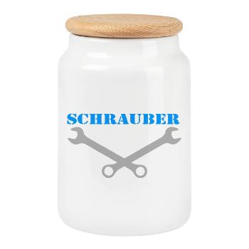 Tournevis, tournevis culte ........................ - Boîte à biscuits avec couvercle en bois - blanc - Devant