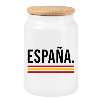 España – Urban Streetwear Shirt - Cookie Jar with Wooden Lid - white - Front