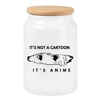 Ce n’est pas un dessin animé – Anime Fan Art - Boîte à biscuits avec couvercle en bois - blanc - Devant