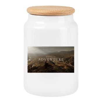 T-shirt graphique Adventure - Boîte à biscuits avec couvercle en bois - blanc - Devant