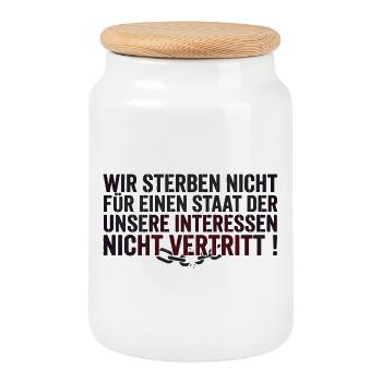 Protest Statement - Cookie Jar with Wooden Lid - white - Front