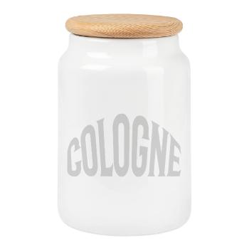 Cologne Köln - Keksdose mit Holzdeckel - Weiß - Vorne