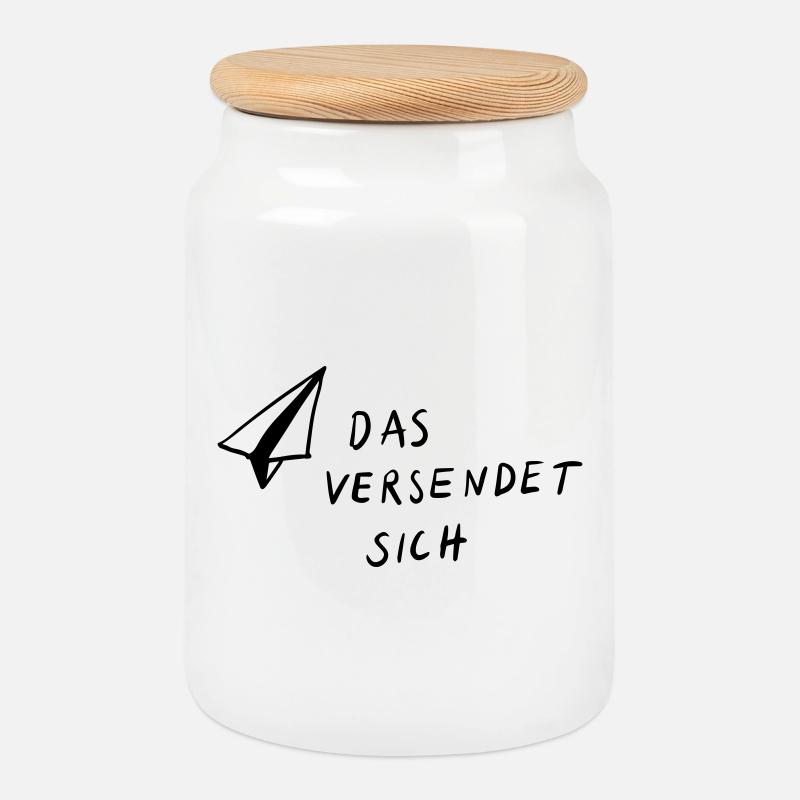 Das versendet sich - Keksdose mit Holzdeckel - Weiß