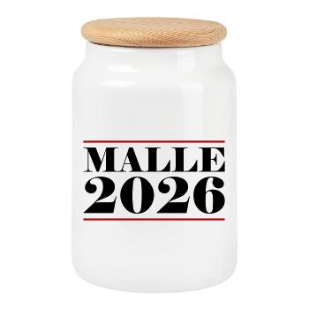 Malle 2026 - Cookie Jar with Wooden Lid - white - Front