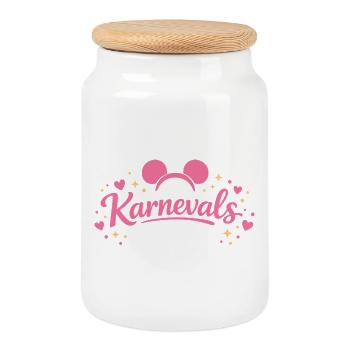 Costume de souris de carnaval Fête de carnaval Carnaval Carnaval - Boîte à biscuits avec couvercle en bois - blanc - Devant