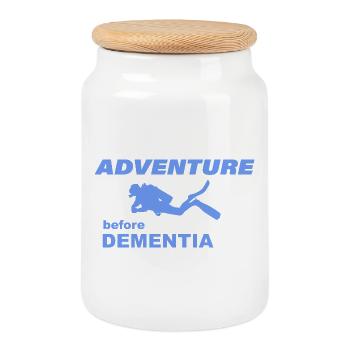 DIVING ADVENTURE - Cookie Jar with Wooden Lid - white - Front