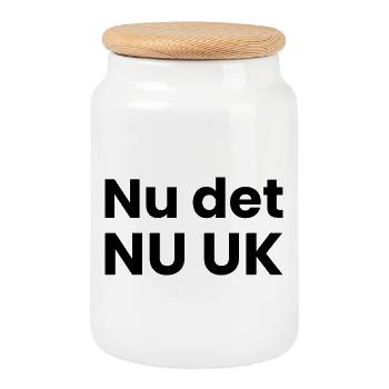 Now it Now UK Denmark - Cookie Jar with Wooden Lid - white - Front