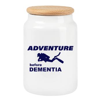 DIVING ADVENTURE - Cookie Jar with Wooden Lid - white - Front