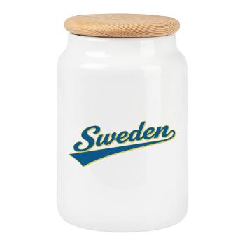 Ich habe mich in Schweden verlaufen und es geliebt – Nordische Reise - Keksdose mit Holzdeckel - Weiß - Vorne