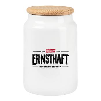 Really Serious Classic T-Shirt - Cookie Jar with Wooden Lid - white - Front