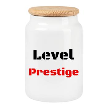 Level Prestige - Cookie Jar with Wooden Lid - white - Front