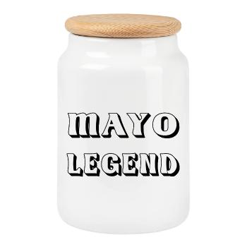 Mayo Legend – Conception du comté de Mayo - Boîte à biscuits avec couvercle en bois - blanc - Devant