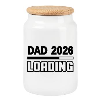 dad_2026_loading - Keksdose mit Holzdeckel - Weiß - Vorne