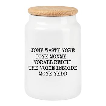 JONE WASTE YORE TOYE MONME YORALL REDIII THE VOICE - Keksdose mit Holzdeckel - Weiß - Vorne