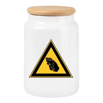 Détendeur de pistolet Slotracer - Boîte à biscuits avec couvercle en bois - blanc - Devant