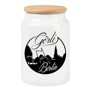 Görli Görlitzer Park - Keksdose mit Holzdeckel - Weiß - Vorne