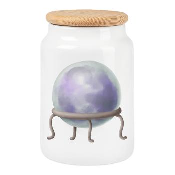 Balle de la voyante Mystic Design - Boîte à biscuits avec couvercle en bois - blanc - Devant