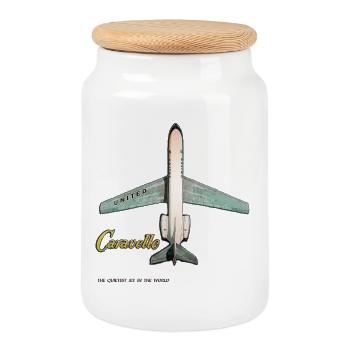 CARAVELLE création Louis RUNEMBERG © Adagp - Boîte à biscuits avec couvercle en bois - blanc - Devant