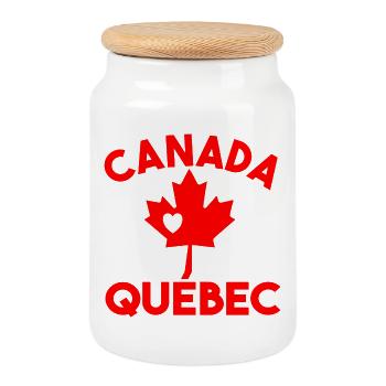 Kanada Québec - Keksdose mit Holzdeckel - Weiß - Vorne