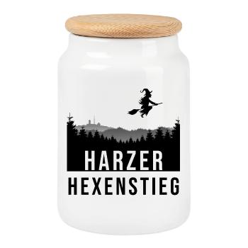 Hexenstieg - Keksdose mit Holzdeckel - Weiß - Vorne