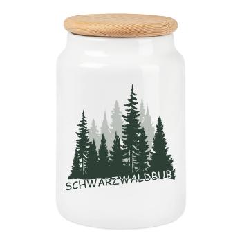 Schwarzwaldbub - Keksdose mit Holzdeckel - Weiß - Vorne