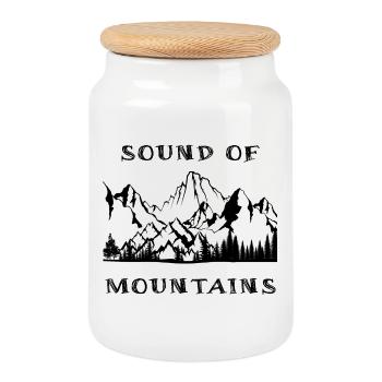 Sound of Mountains - Keksdose mit Holzdeckel - Weiß - Vorne