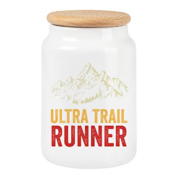 UltraTrail Runner - Cookie Jar with Wooden Lid - white - Front