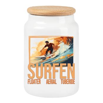 Floater - Aerial - Tuberide - Surfen - Keksdose mit Holzdeckel - Weiß - Vorne