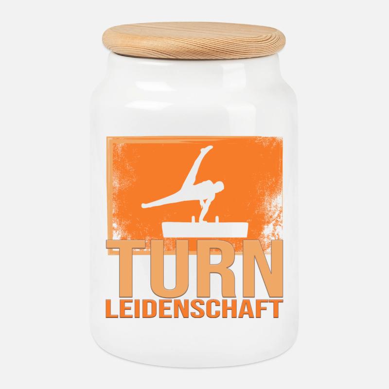 Turn Leidenschaft - Keksdose mit Holzdeckel - Weiß