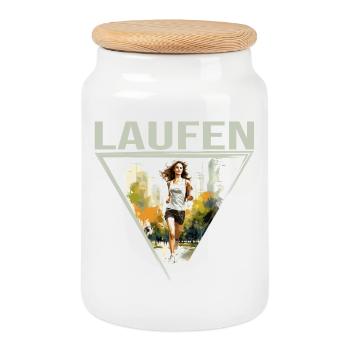 Laufen - Keksdose mit Holzdeckel - Weiß - Vorne