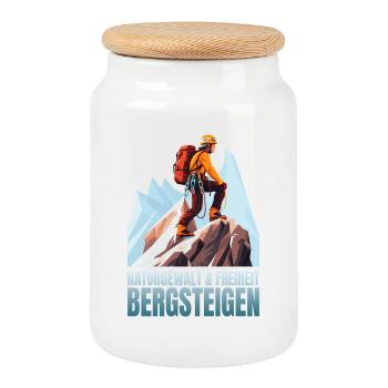 Naturgewalt Freiheit - Keksdose mit Holzdeckel - Weiß - Vorne