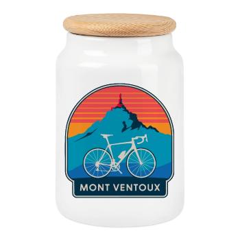 Conception d’un t-shirt de vélo Mont Ventoux - Boîte à biscuits avec couvercle en bois - blanc - Devant