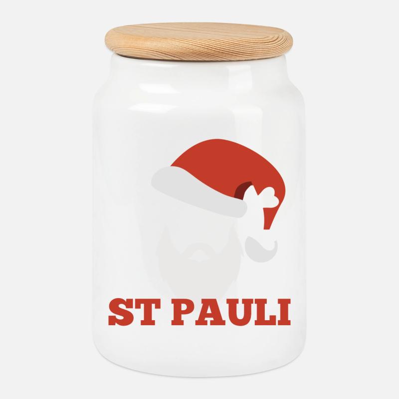 Sankt Pauli Weihnachten - Keksdose mit Holzdeckel - Weiß