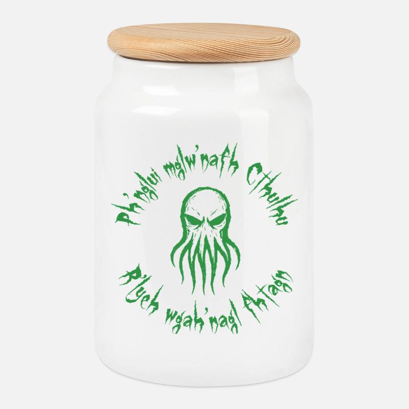 Das Erwachen von Cthulhu 2 - Keksdose mit Holzdeckel - Weiß