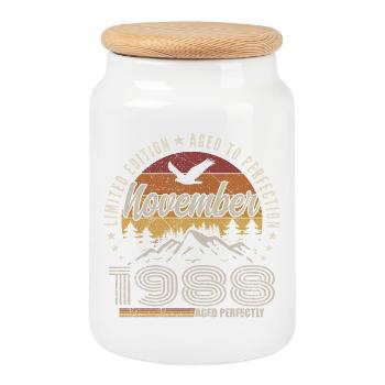 Légendes Novembre 1988 Millésime Novembre 1988  - Boîte à biscuits avec couvercle en bois - blanc - Devant