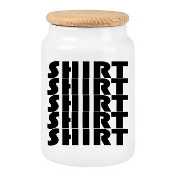 BAUHAUS SHIRT - Keksdose mit Holzdeckel - Weiß - Vorne