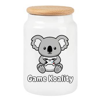Game Koality Koala - Keksdose mit Holzdeckel - Weiß - Vorne
