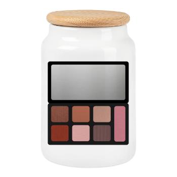 Palette d'imprimés Rose Neutre - Boîte à biscuits avec couvercle en bois - blanc - Devant