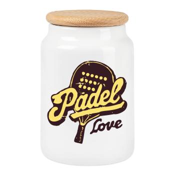 Paddle Love Retro - Cookie Jar with Wooden Lid - white - Front