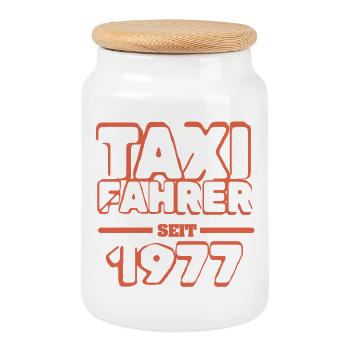 1977 - Boîte à biscuits avec couvercle en bois - blanc - Devant