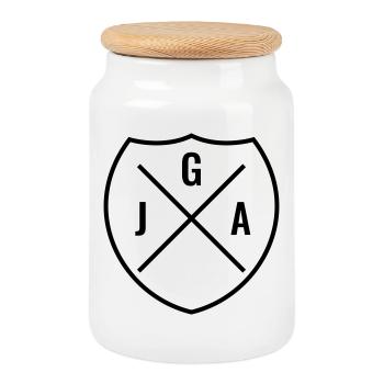 Jga 2026 Junggesellenabschied - Keksdose mit Holzdeckel - Weiß - Vorne